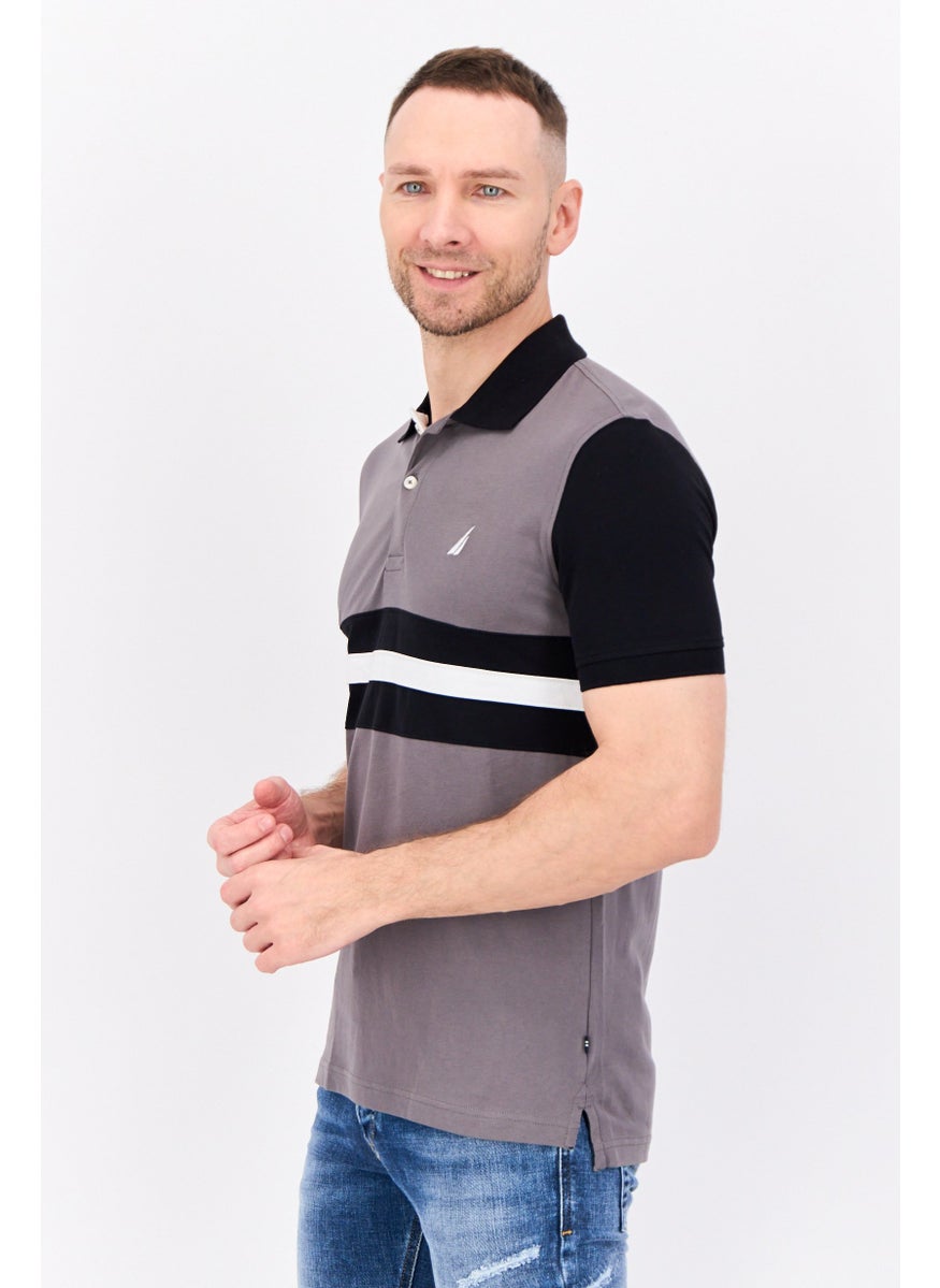 NAUTICA Men Regular Fit Embroidered Logo Short Sleeve Polo Shirt, Multicolor  - Image 2