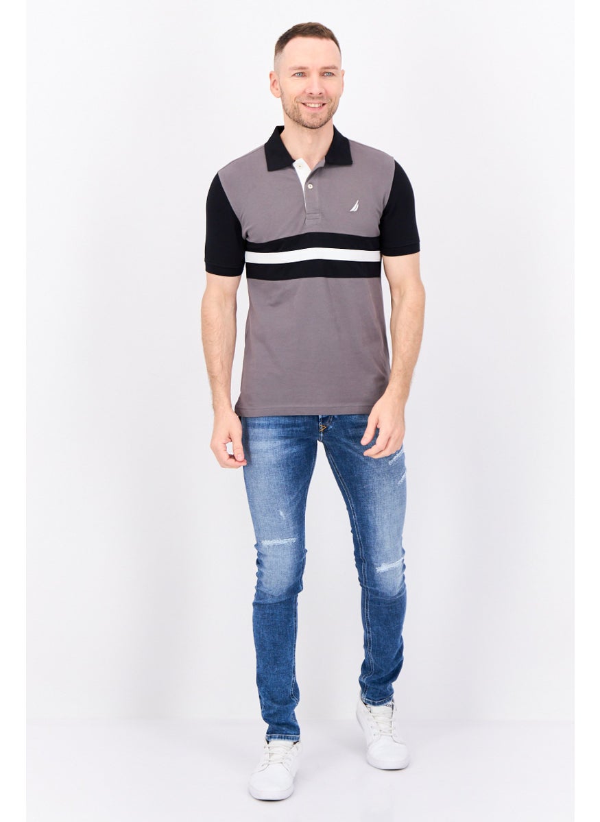 NAUTICA Men Regular Fit Embroidered Logo Short Sleeve Polo Shirt, Multicolor  - Image 3