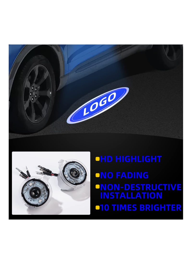 SYOSI - 2PCS HD Side Mirror Puddle LED Lights, Never Fade Car Door Logo Projector Ghost Shadow LED Mirror Lights Side Mirror Logo for Explorer, Edge, Taurus, F150.Expedition, Flex, Fusion, C-Max, Ranger - Image 1