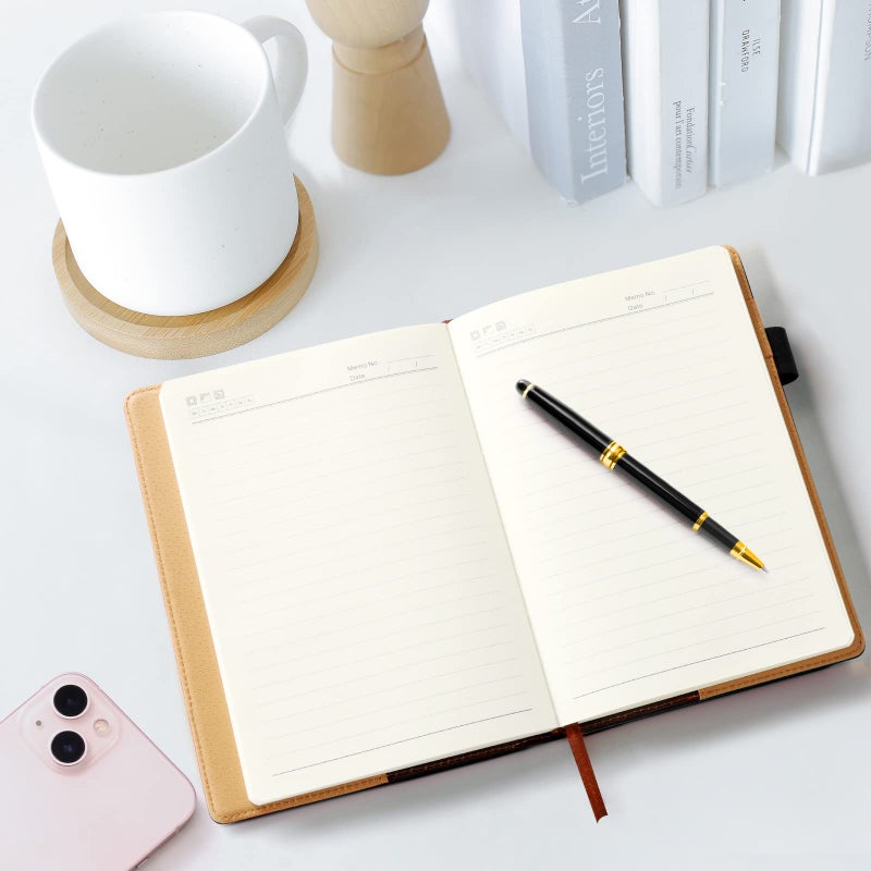 Mousbull Lined Refill Paper for Hardcover Leather Notebook, A5 Refill Page for Refillable Notebook with Pocket, 240 Pages Notebook Paper with Ribbon Bookmark - Image 2