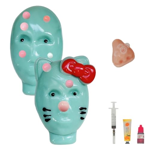 CIYOJA Pimple Popping Toy Face Squishy Silicone Pimple Popper Fidget Toy for Adults Stress Relief Satisfying Zit Picking Head Toy Weird Squeeze ASMR Popping Toys for Teens Adults - Image 1