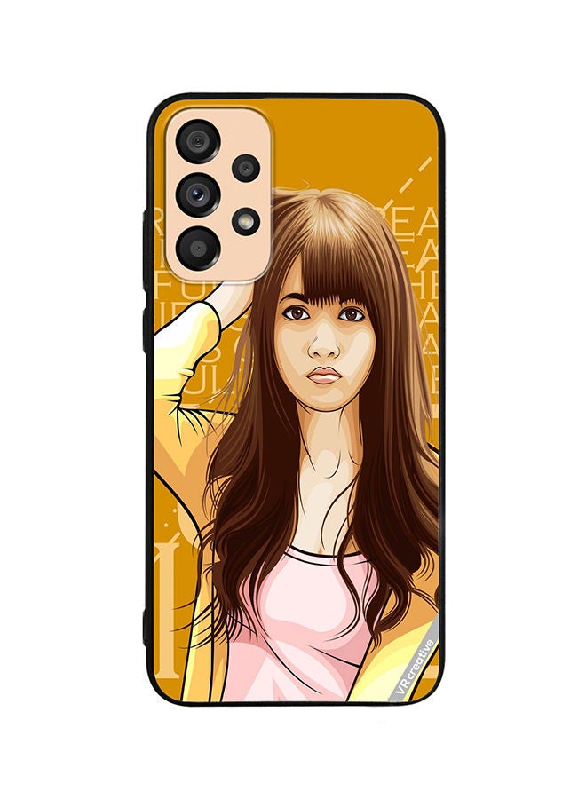 VR CREATIVE Protective Case Cover For Samsung Galaxy A33 5G Girl Posing Design Multicolour - Image 1