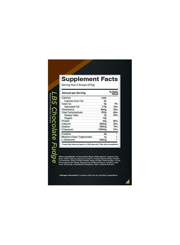 Rule 1 Mass Gainer, Increase muscle mass and size, Support muscle growth and repair, Chocolate Fudge Flavor, 5.78 Lbs - Image 2