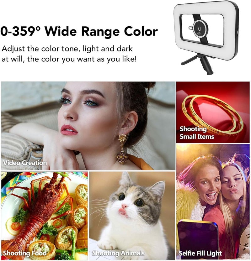Phone Video Stabilizer, 2500K to 6500K RGB 0-359° Wide Range LED Light 6000mAh Rechargeable Magnetic, Cell Phone Stabilizer, LED Light Rig with Tripod for Photography - Image 3