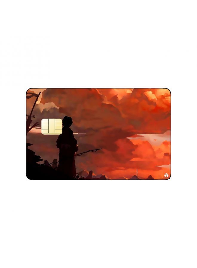 RKN PRINTED BANK CARD STICKER Aesthetic Guy Drawing With Cloudy Sky - Image 1