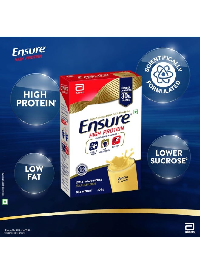 Ensure High Protein Drink for Physically Active Adults - Vanilla 400g, Red - Image 4