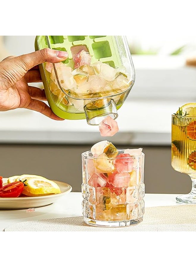 2-in-1 Ice Cube Bottle 500ml with Straw & Lid – Easy Ice-Making Water Bottle, One-Touch Ice Release, Leak-Proof Freezer Bottle for Juice, Coffee & Cold Beverages – Green - Image 4