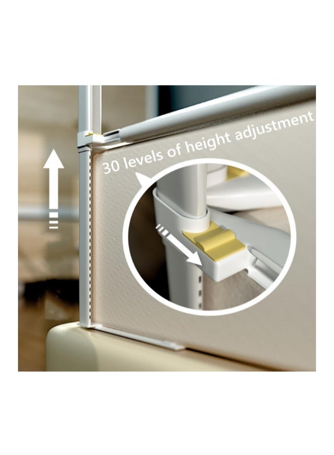 SKY-TOUCH Bed Rail for Toddlers, Baby Bed Rail Guard Infants Safety Bed Guardrail Adjustable Height, Upgraded seamless reinforced safety fence protector baby crib rail guardrail (3 Side, 1.5mx2mx2m) - Image 5