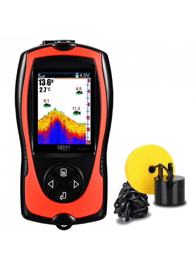 LUCKY Portable Fish Finder Handheld Kayak Fish Finders Wired Fish Depth Finder Sonar Sensor Transducer for Boat Fishing Sea Fishing - Image 1