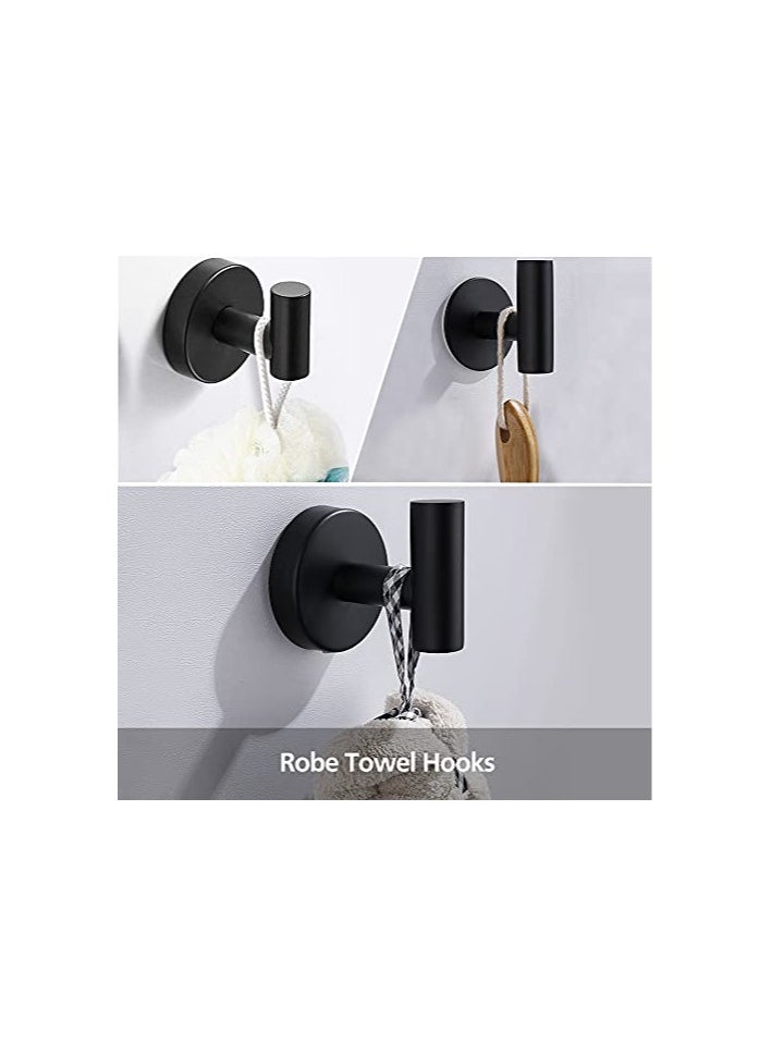 XICEN Bathroom Towel Bars Set,  Including 2 Towel Bars 40cm long, 2 Toilet Paper Holders, 2 Towel Hooks, and 4 Multifunctional Towel Hooks, Waterproof & Rustproof  Stainless Steel Bathroom Towel Rack, Wall Mounted Bathroom Accessories  - Image 5