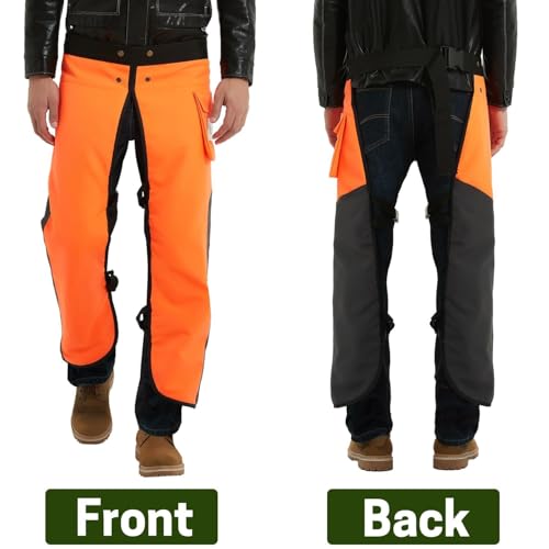 ZELARMAN Chainsaw Chaps Apron Wrap 8-layer for Men/Women Loggers Forest Workers Protective Chain Saw Pants Adjustable - Image 4