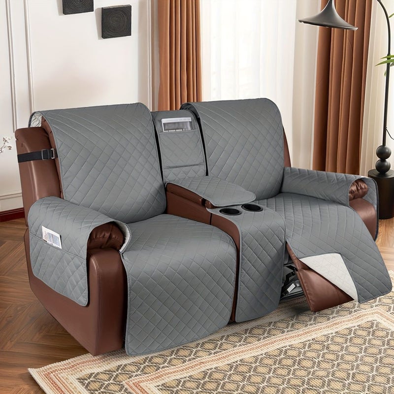 4pcs Universal All Season Polyester Small Diamond Pattern Cup Holder Style Lounge Chair Sofa Cushion Dark Coffee Easy To Install And Clean Suitable For Various Animals To Protect Sofa From Scratches - Image 4