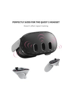 KASTWAVE VR Shell Cover Skin for Quest 3 Headset Accessories, Silicone Headset Protector for Quest 3 VR Headsets, Anti Scratch Dust Shock  - Image 2