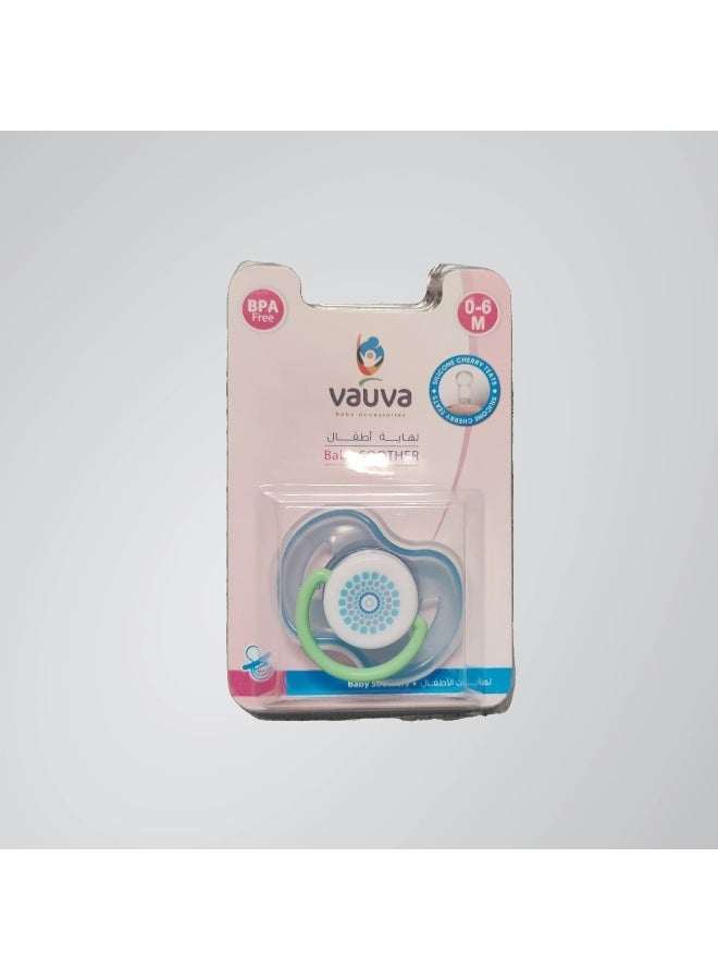 فوفا لهاية لتقويم الأسنان مصنوعة من السيليكون مزينة بطبعة زهور (مناسبة لعمر 0-6 أشهر) - Image 1