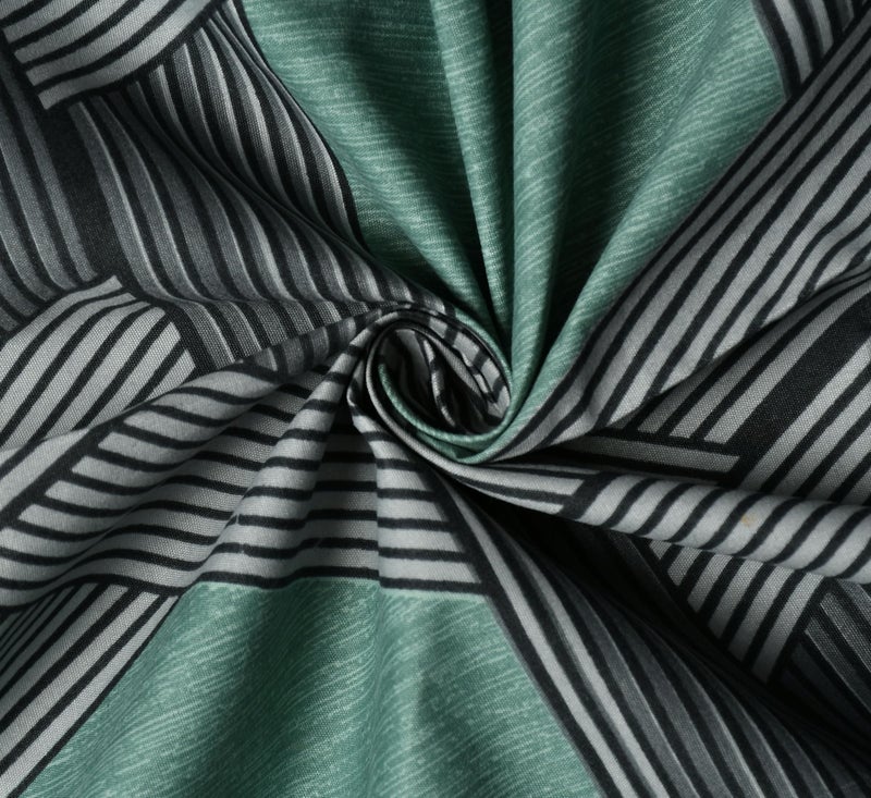 VOMZER 320 TC Cotton Feel All Around Elastic Fitted Bedsheets King Size, Premium Fitted Bedsheets King Size for Double Bed with 2 Pillow Covers, Size- 78” x 72” Green - Image 4
