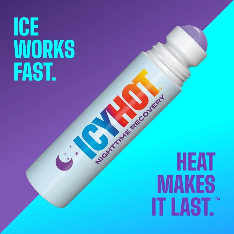 Icy Hot علاج آلام الليل من آيسي هوت مع تطبيق رول أون 8 منتول لتخفيف الآلام المستهدفة من آلام الليل والوجع مع رائحة اللافندر المريحة 2 أونصة - Image 3