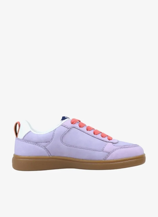 GAP Women's Panelled Sneakers with Contrasting Lace-Up Closure - SEATTLE II