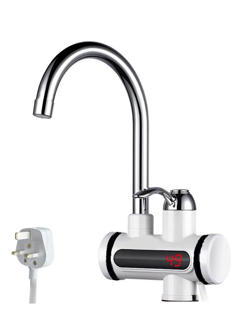 SYOSI - Electric Hot Water Tap, 220V Electric Instant Heater Tap, 3sec Instant Tankless Electric Hot Water Faucet, Fast Hot Water Tap with LED Digital Display for Kitchen Bathroom Facilities - Image 1