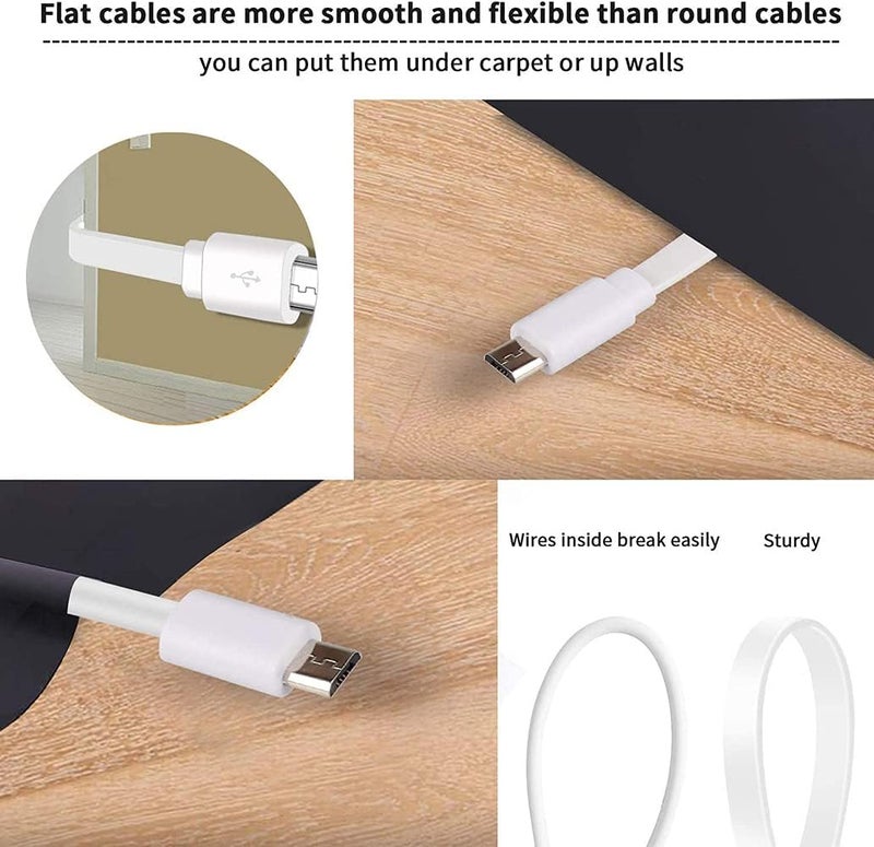 Exrp 2 Pack 6m Power Extension Cable Compatible with WyzeCam, Wyze Cam Pan, NestCam Indoor,Blink, Yi Camera,Amazon Cloud Camera,USB to Micro USB Durable Charging and Data Sync Cord - Image 5