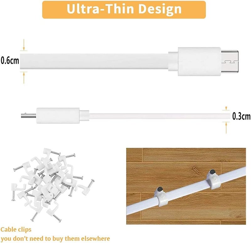 Exrp 2 Pack 6m Power Extension Cable Compatible with WyzeCam, Wyze Cam Pan, NestCam Indoor,Blink, Yi Camera,Amazon Cloud Camera,USB to Micro USB Durable Charging and Data Sync Cord - Image 4