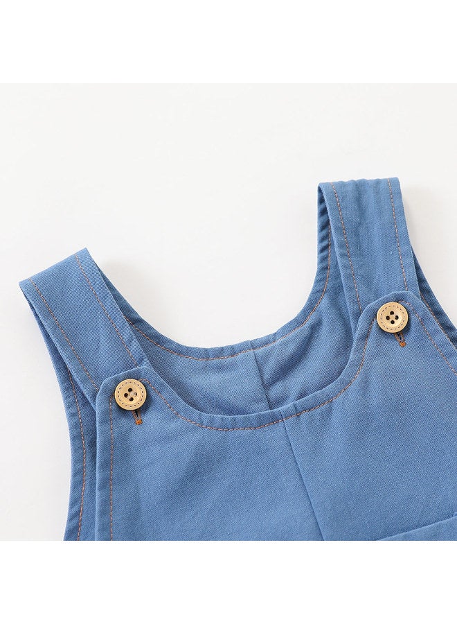 Boys' Autumn Fashion Overalls Set Toddler Comfortable Pure Cotton Two-piece Set Trendy - Image 5