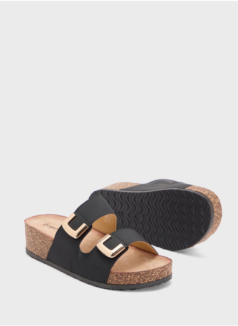 Ginger - Chunky Trim Double Strap Sandal - Image 1