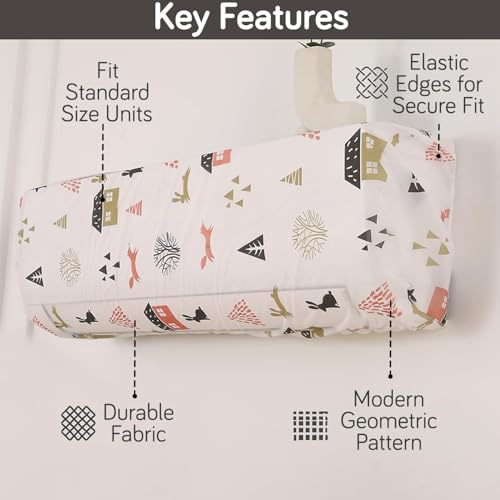 HOKIPO Air Conditioner Cover for AC Units upto Size 95x31x21 cm | Compatible with most 1Ton & some 1.5Ton Split AC | Dustproof & Washable Indoor Unit Cover | Woodland Village (NEW-D4-AR5873) - Image 3