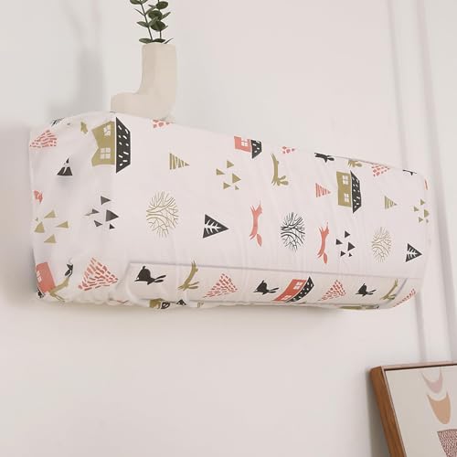 HOKIPO Air Conditioner Cover for AC Units upto Size 95x31x21 cm | Compatible with most 1Ton & some 1.5Ton Split AC | Dustproof & Washable Indoor Unit Cover | Woodland Village (NEW-D4-AR5873) - Image 1