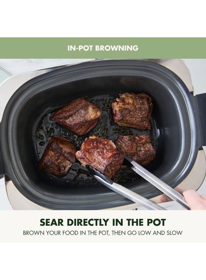 Greenpan Elite 14 in 1 Electric Stock Pot, Non-Stick, 6 Litre, PFAS Free, Coffee Pot, Dishwasher Safe Lid and Removable Cooking Grill, Stainless Steel Steamer - Image 3