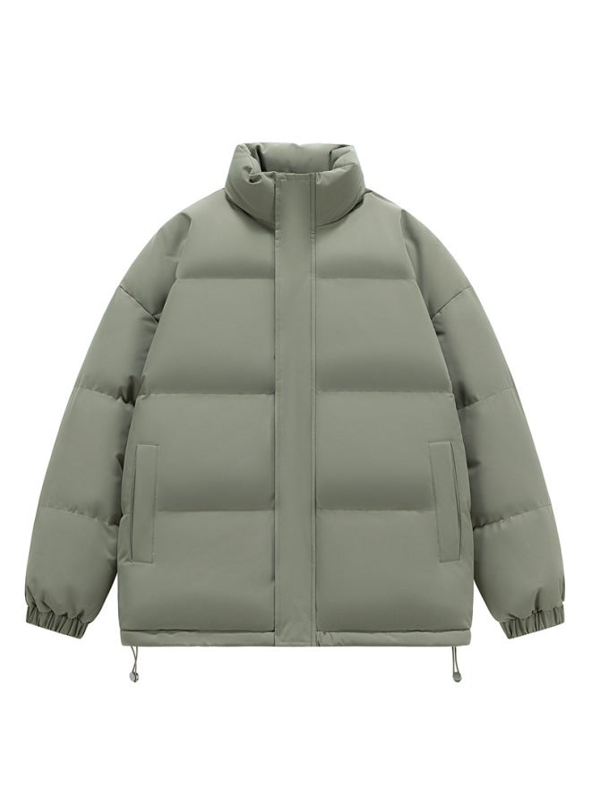 Winter New Style Cotton Coat Men's And Women's Trendy Brand Thickened Coat With Vertical Collar Warm Coat Waterproof Vertical Collar Cotton Coat For Couples