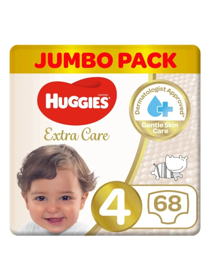 Huggies Size (4) Mega Pack 68 Diapers 8-14kg