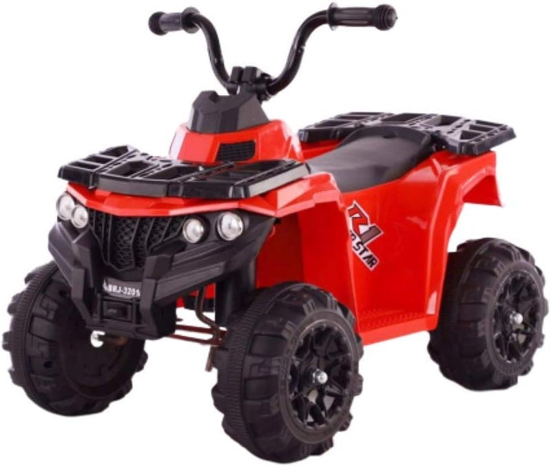 DORSA 6V Children's Electric Mini ATV,4 Wheel Ride on Car,Music Early Education,Suspension,LED Lights,Treaded Tires,Engine Sounds for Child Red, 3201-K-RED - Image 1