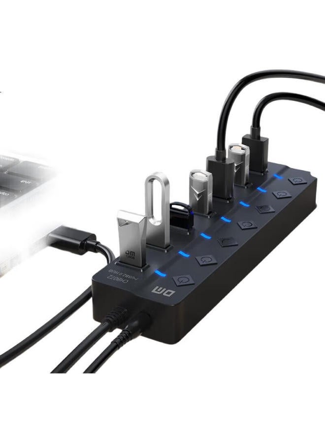 Dm Daimai Usb Hub 2.0, 7-Port Hub Expansion Dock, Laptop And Desktop Computer Hub, Usb Extension Cable Converter, Chb072 - Image 1