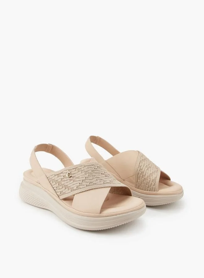 لو كونفورت Women Knit Textured Backstrap Sandals