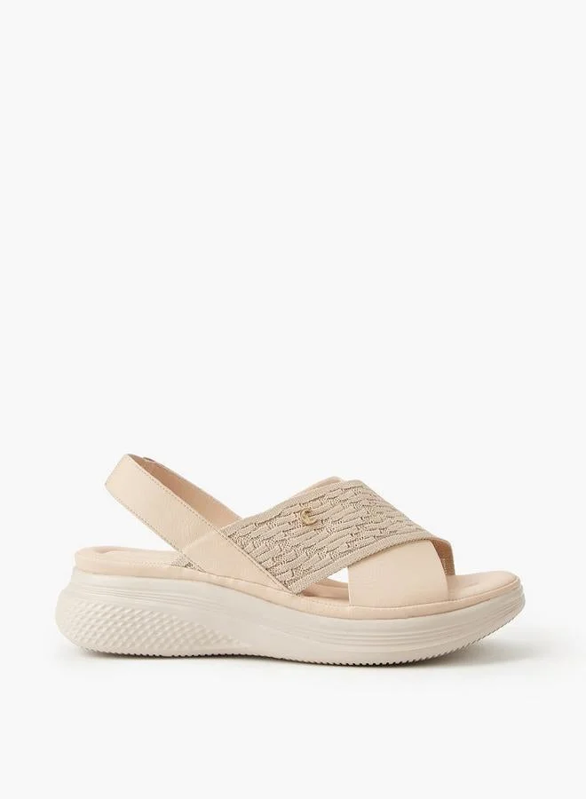 لو كونفورت Women Knit Textured Backstrap Sandals