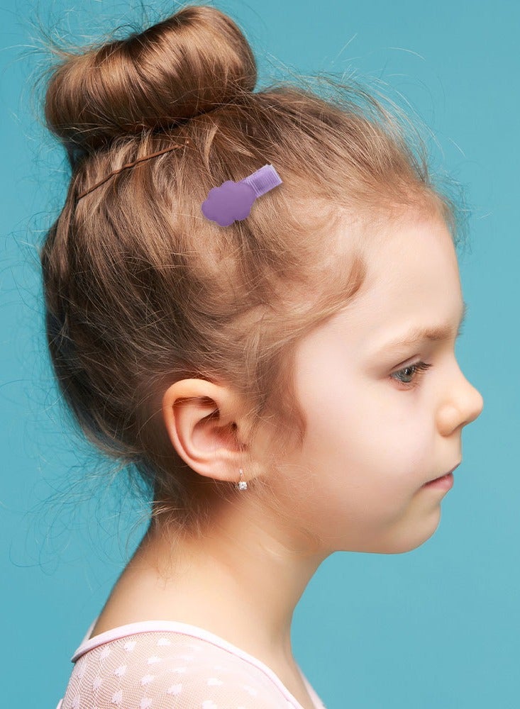 MARGOUN 6 Packs For Hair Clips Cloud Ornaments Colourful Flatback Polymer Rainbow Cloud Clips - Image 4