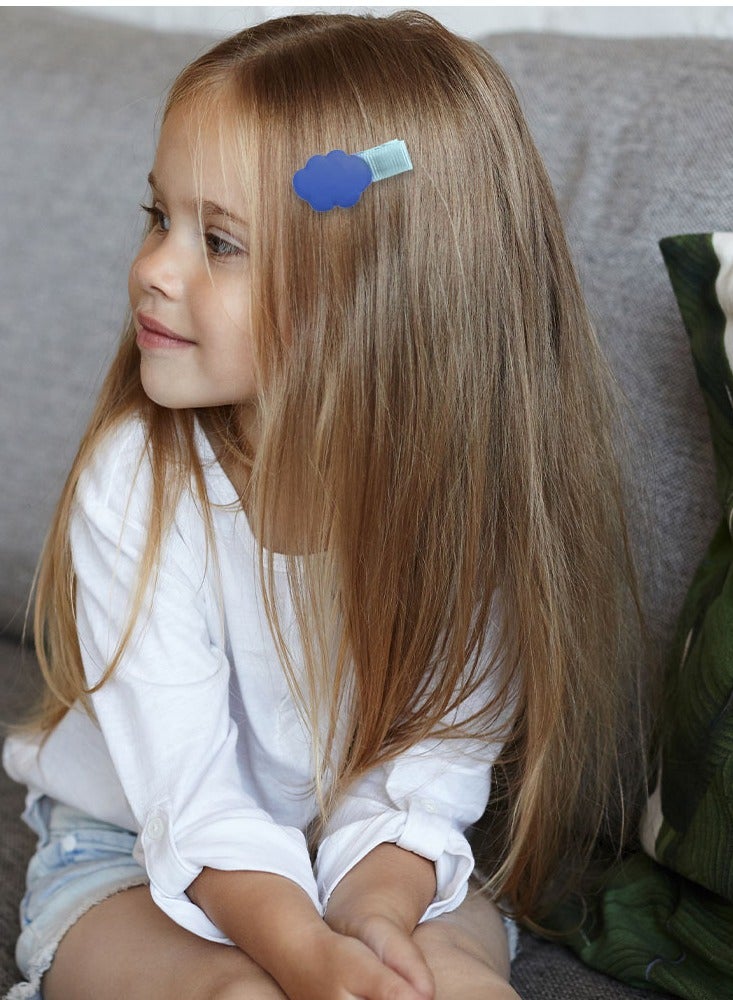 MARGOUN 6 Packs For Hair Clips Cloud Ornaments Colourful Flatback Polymer Rainbow Cloud Clips - Image 3