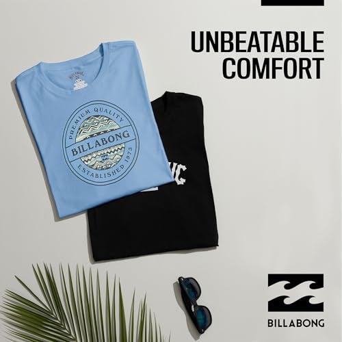 Billabong Big and Tall T-Shirts for Men – 2 Pack Cotton Mens Beach Summer Tees Black/Sky Blue, 6X - Image 3
