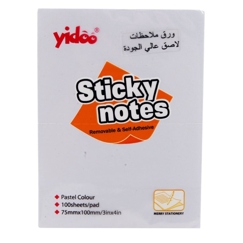 Yadoo sticky notes light pastel blue 75 × 100 mm 100 sheets model SN3626