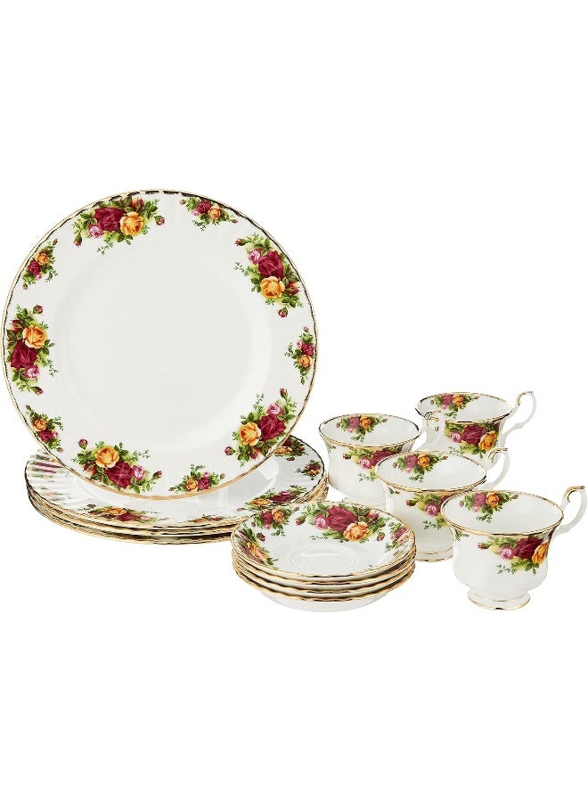 ROYAL ALBERT طقم أدوات المائدة رويال ألبرت أولد كانتري روزز 12 قطعة - Image 1