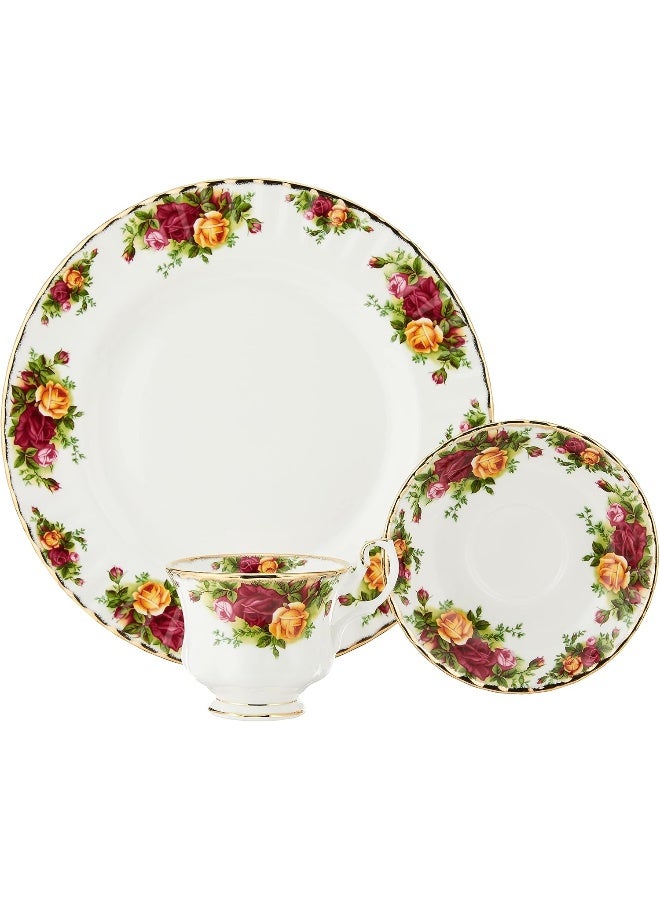 ROYAL ALBERT طقم أدوات المائدة رويال ألبرت أولد كانتري روزز 12 قطعة - Image 2