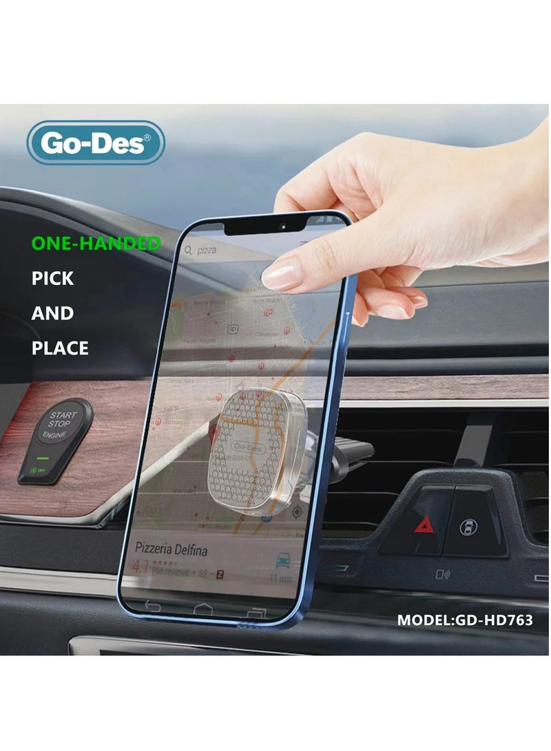 GO-DES Magnetic Car Phone Holder Stand Multifunctional Universal Magnet Wall Mobile Phone Holder(GD-HD763) - Image 5