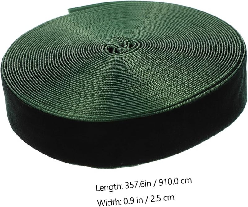 Multi Function Velvet Ribbon For Crafts Wrapping Party Decorations Seasonal Events Deep Green - Image 3