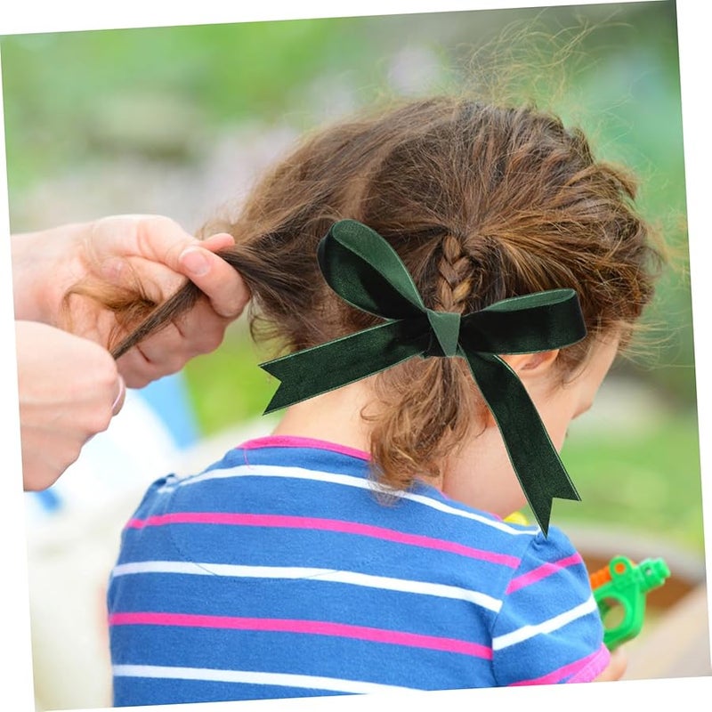 Multi Function Velvet Ribbon For Crafts Wrapping Party Decorations Seasonal Events Deep Green - Image 4