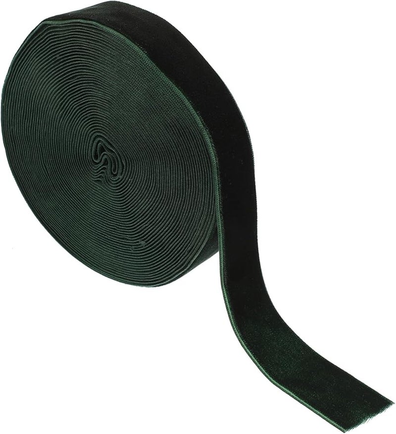 Multi Function Velvet Ribbon For Crafts Wrapping Party Decorations Seasonal Events Deep Green - Image 1