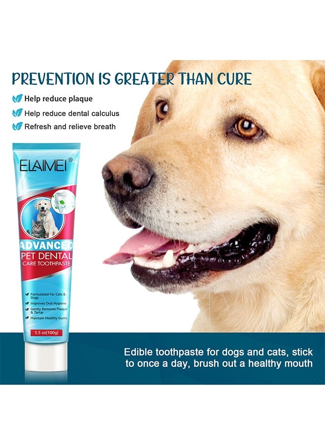 Elaimei - Cat And Dog Toothpaste Mint, Advanced Cat And Dog Dental Care Toothpaste, Safe Toothpaste For Dog Teeth Cleaning, Eliminates Bad Breath By Removing Plaque And Tartar Buildup, Suitable For Cat And Dog - Image 1