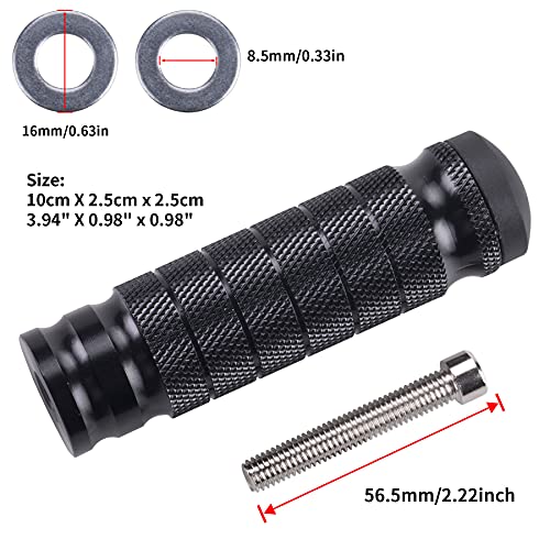 MWMNUN Universal 8mm Foot Pegs CNC Aluminum Install Bolts Motorcycle Rearsets Footrest Footpegs Compatible with YAMAHA Honda Suzuki Kawasaki Ducati Aprilia - Image 3