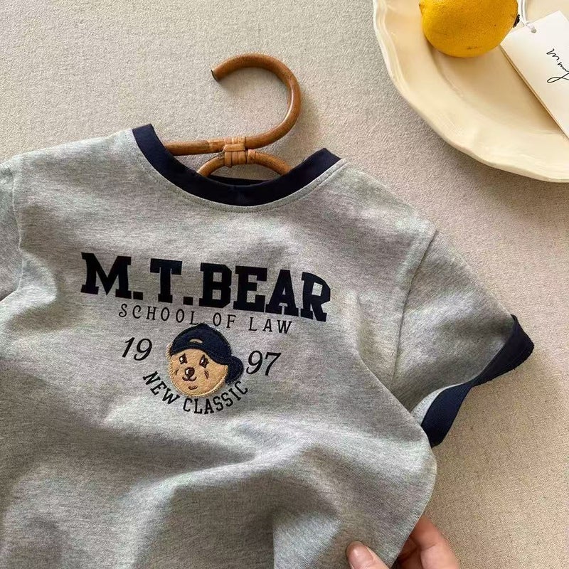 Children'S Bear T-Shirt Men'S Short-Sleeved 2025 Children'S Cotton Top Baby'S Cartoon Half-Sleeved T Women'S Thin - Image 3