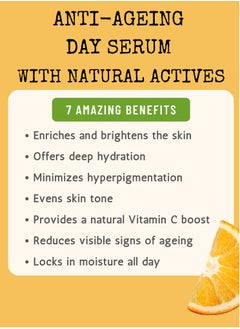 Maharaani Anti-aging Day Serum - Kakadu Plum Vitamin C & Vitamin E Infused Natural, Ayurvedic Glow serum | Hydrate, Brighten, & Protect Your Skin | Natural Vitamin C Serum for Face | 30ml  - Image 3