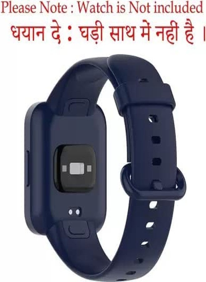 سوار Soomio من السيليكون الناعم لساعة Redmi Watch 2 Lite وساعة Redmi GPS فقط (الساعة الذكية غير متضمنة) (عبوة من قطعتين باللونين الأسود والأزرق) - Image 5
